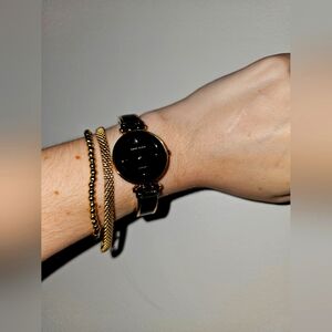 Anne Klein black & gold wrist watch